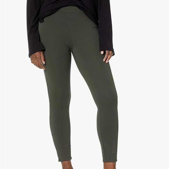 Daily Ritual Ponte Skinny-Fit Charcoal Leggings with Ankle side zip NWOT Medium - Picture 9 of 9